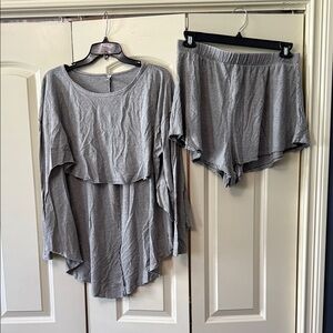 Free People Heather Gray Lounge Set